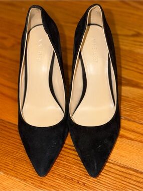 Nine West Black Suede Pointed Pumps